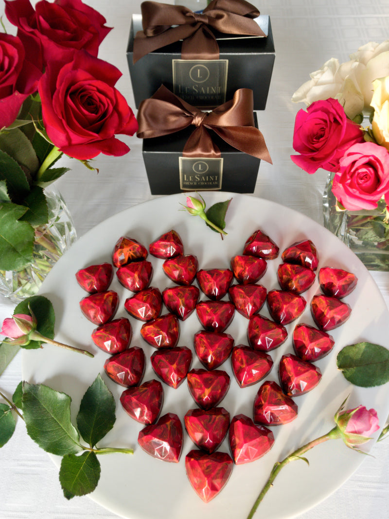 Black Raspberry Flaming Heart Truffles